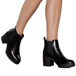 Nasty Gal Chunky Block Heel Ankle Boots
